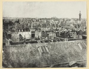 Los Tejados de París (¿Vista de la calle Castiglione?) de Hippolyte Bayard