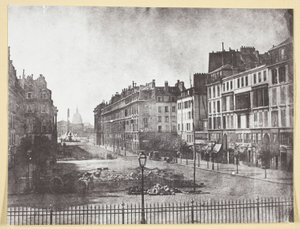 Rue Royale y restos de las barricadas de 1848 de Hippolyte Bayard