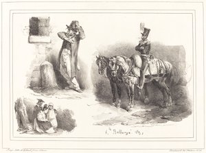 Tres Viñetas de Hippolyte Bellange