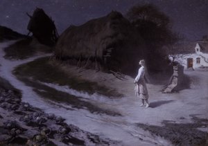 La joven Pastoure (Juana de Arco), Salón 1884 (óleo sobre lienzo) de Hippolyte Berteaux