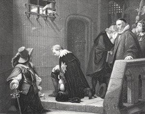 Lord Strafford camino a la ejecución, grabado por A.H. Payne de Hippolyte Delaroche