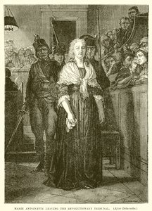 María Antonieta saliendo del tribunal revolucionario de Hippolyte Delaroche