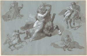 Neso y Deyanira en Cuatro Poses, y el Neso Moribundo de Hippolyte Lalaisse