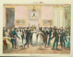 Bola de sociedad ... (litografía) de Hippolyte Lecomte