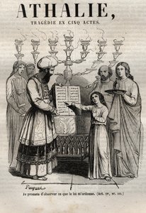 Athalie tragedia de Jean Racine en cinco actos - grabado en "Obras de Jean Racine" ilustrado por Pauquet y con nota de Emile de La Bedolliere - 1851 de Hippolyte Louis Pauquet