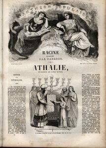 Athalie tragedia de Jean Racine en cinco actos - grabado en "Obras de Jean Racine" ilustrado por Pauquet y con nota de Emile de La Bédollière - 1851 de Hippolyte Louis Pauquet