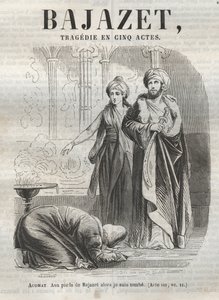 Bajazet tragedia en cinco actos de Jean Racine - grabado en “Oeuvres de Jean Racine” ilustrado por Pauquet y con nota de Emile de La Bédollière - 1851 de Hippolyte Louis Pauquet