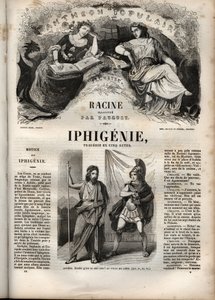 Ifigenia tragedia de Jean Racine - grabado en 