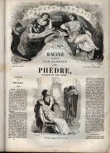 Fedra, de Jean Racine (1639-1699) - grabado en "Obras de Jean Racine" ilustrado por Pauquet y con nota de Emile de La Bédollière - 1851 de Hippolyte Louis Pauquet