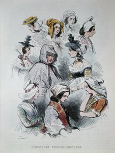 Tocados de campesinos borgoñones, del libro 