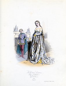Mujer noble con vestido completo