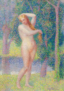 Bañista al borde del río