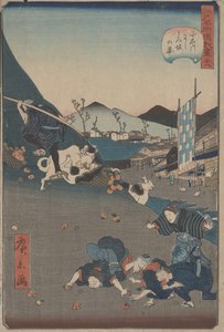 Vista de Nishitoisaka en Koishikawa, c.1860 (xilografía)