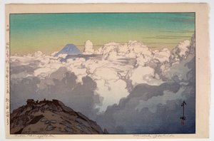 Desde la cumbre de Komagatake, de la serie Los Alpes del Sur de Japón