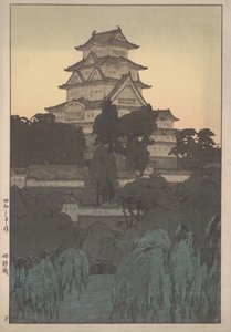 Castillo de Himeji (grabado en madera) de Hiroshi Yoshida