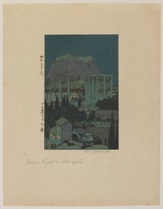 Luz de la Luna en la Acrópolis, época Showa de Hiroshi Yoshida