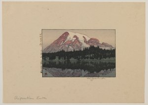 Lago de reflexión en el Monte Rainier, época Showa de Hiroshi Yoshida
