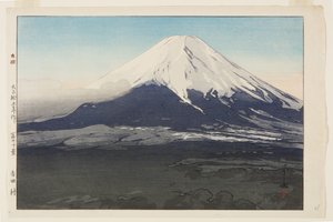 Aldea de Yoshida (Yoshida mura) (xilografía en color) de Hiroshi Yoshida