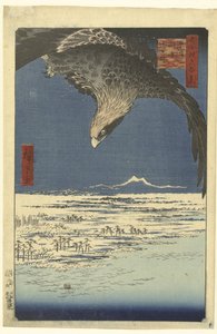 La llanura de Jumantsubo en Susaki cerca de Fukagawa Fukagawa Susaki Jumantsubo (título sobre objeto) Cien rostros famosos en Edo (título de la serie) Meisho Edo hyakkei (título de la serie sobre el objeto) de Hiroshige (I) , Utagawa