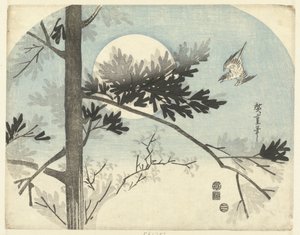 Cuco y pino de Hiroshige (I) , Utagawa