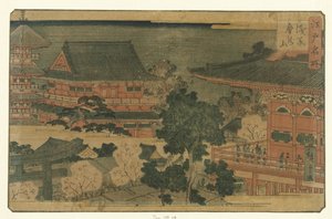 De Kinryu mano izquierda mpel mano Asakusa Asakusa Kin Ryu (objeto de sonido de sangre CT) Lengua fuera miembro Edo (serie s land) Lugares famosos de Edo de Hiroshige (II) , Utagawa