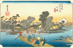 Las 53 estaciones del Tōkaidō - #3. Kawasaki de Hiroshige