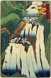 Cascadas brumosas de Nikko, octubre 1859 de Hiroshige II