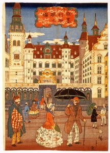 Vista de la vida americana, de Illustrated London News de Hiroshige Utagawa