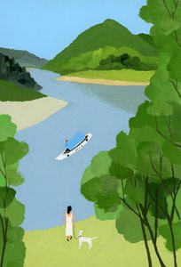 Una mujer mirando el barco