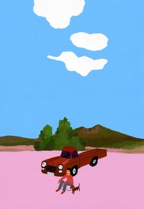 Conducir con el perro en una camioneta de Hiroyuki Izutsu