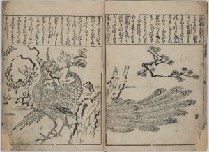 Colección de flores y pájaros (Kacho zukushi) de Hishikawa Moronobu
