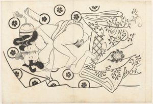 Actuación erótica de Hishikawa Moroshige (attributed to)