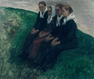 Cuatro amigas de Hjalmer Eilif Emanuel Peterssen