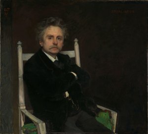 Retrato del compositor Edvard Grieg de Hjalmer Eilif Emanuel Peterssen