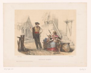 Familia en trajes vascos Trajes vascos (título sobre objeto) de Hélène Feillet