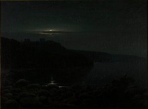 Hammershus a la luz de la luna