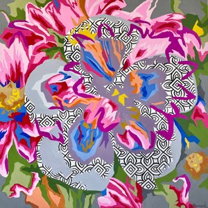 Abstracto floral nº 8, 2023 (gouache sobre papel) de Holly Boruck