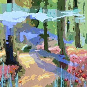 Paisaje Obscuro - 9, 2024 (óleo sobre lino) de Holly Boruck