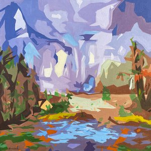 Landscape Obscura #1, 2023 (óleo sobre lino) de Holly Boruck