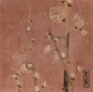 Flores de ciruelo, período Edo, finales del siglo XVI - principios del siglo XVII