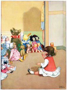 Dorothy cuenta un cuento a los niños, ilustración de 