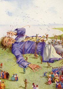 "Sentí como un centenar de flechas descargadas en mi mano izquierda" (litografía en color) de Honor Charlotte Appleton