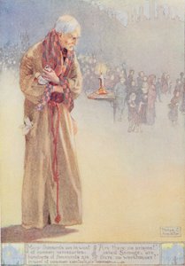 Scrooge sobre los pobres", ilustración de "Un cuento de Navidad" (1843) de Charles Dickens (1812-70) (litografía en color) de Honor Charlotte Appleton