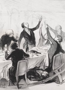 Un brindis número 43... a la Sociedad de la Templanza de Honoré Daumier