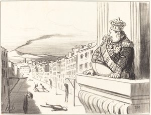 En Nápoles - El mejor de los reyes... (2da placa) de Honoré Daumier