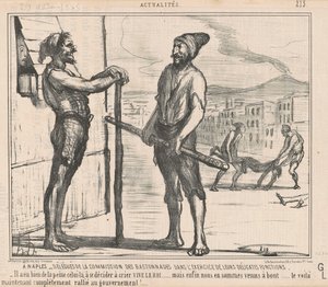Nápoles: Delegados de la comisión... de Honoré Daumier