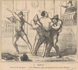 En Nápoles: Veamos, le perdono... de Honoré Daumier