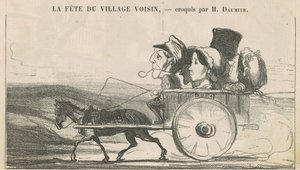 En el campo, no hay huelgas de cocheros (recto); Ahorros de aldeanos contentándose (verso) de Honoré Daumier