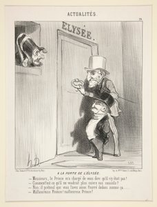 En la puerta de la de Honoré Daumier