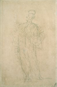 Un abogado caminando de Honoré Daumier